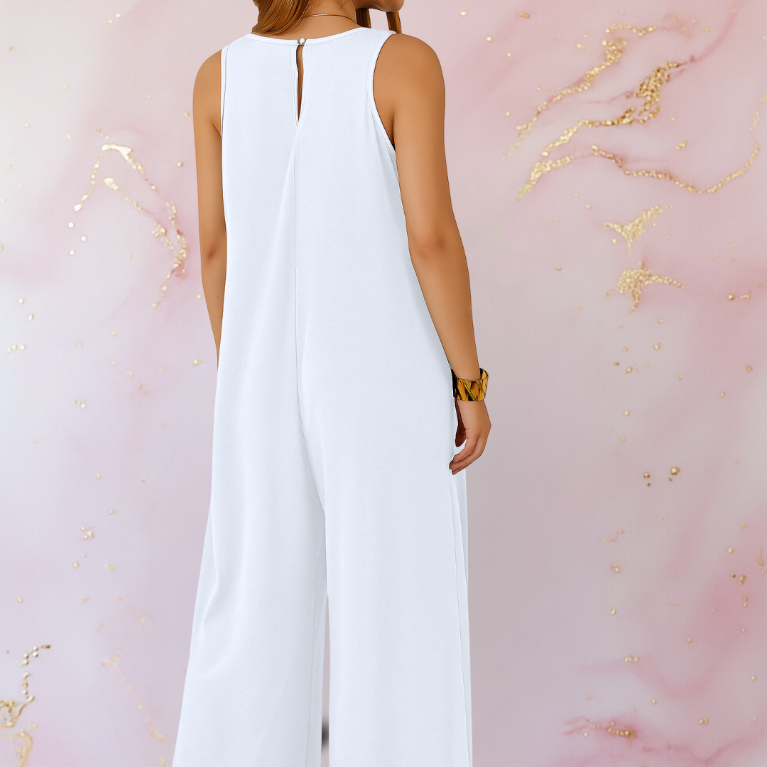 Magda™ | Den bekväma jumpsuiten med V-ringning och vida ben