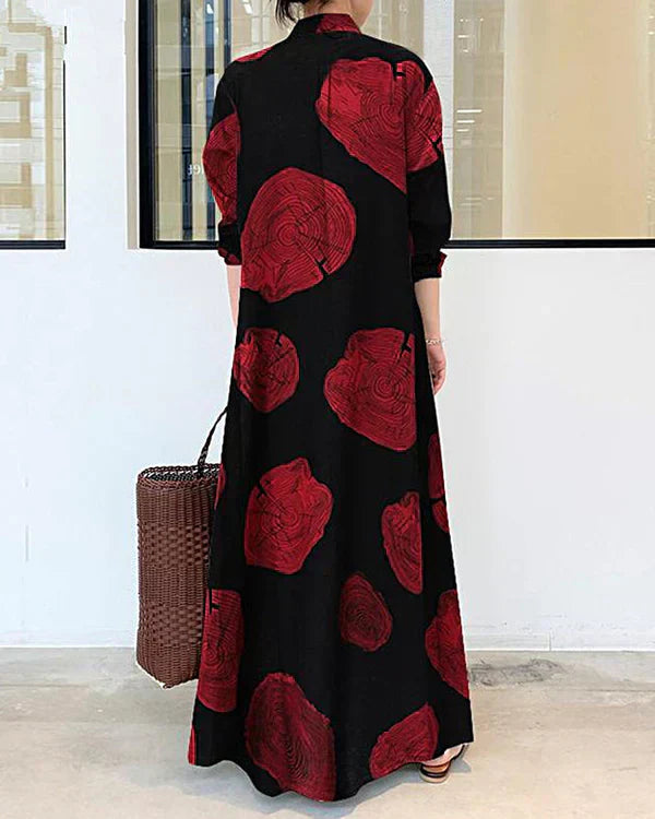 Paloma™ | Maxiklänning med Konstnärliga Tryck och Tidlös Elegans