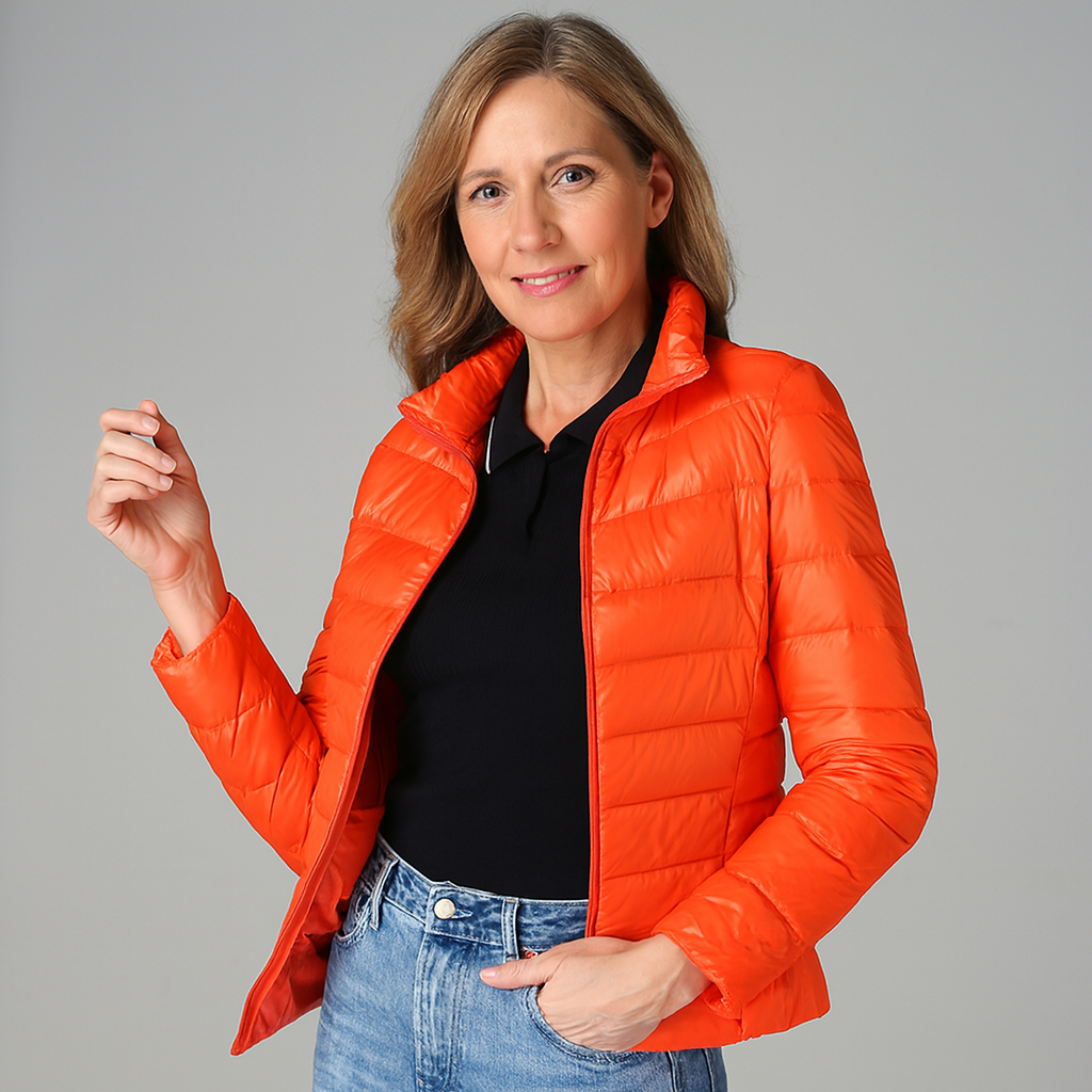 Haga™ | Ny ultralätt kort jacka med vita andfjädrar