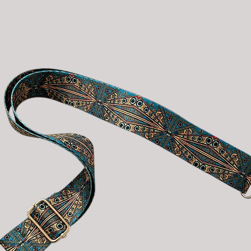 Embjørg | Klassisk axelväska med justerbart mönstrat band