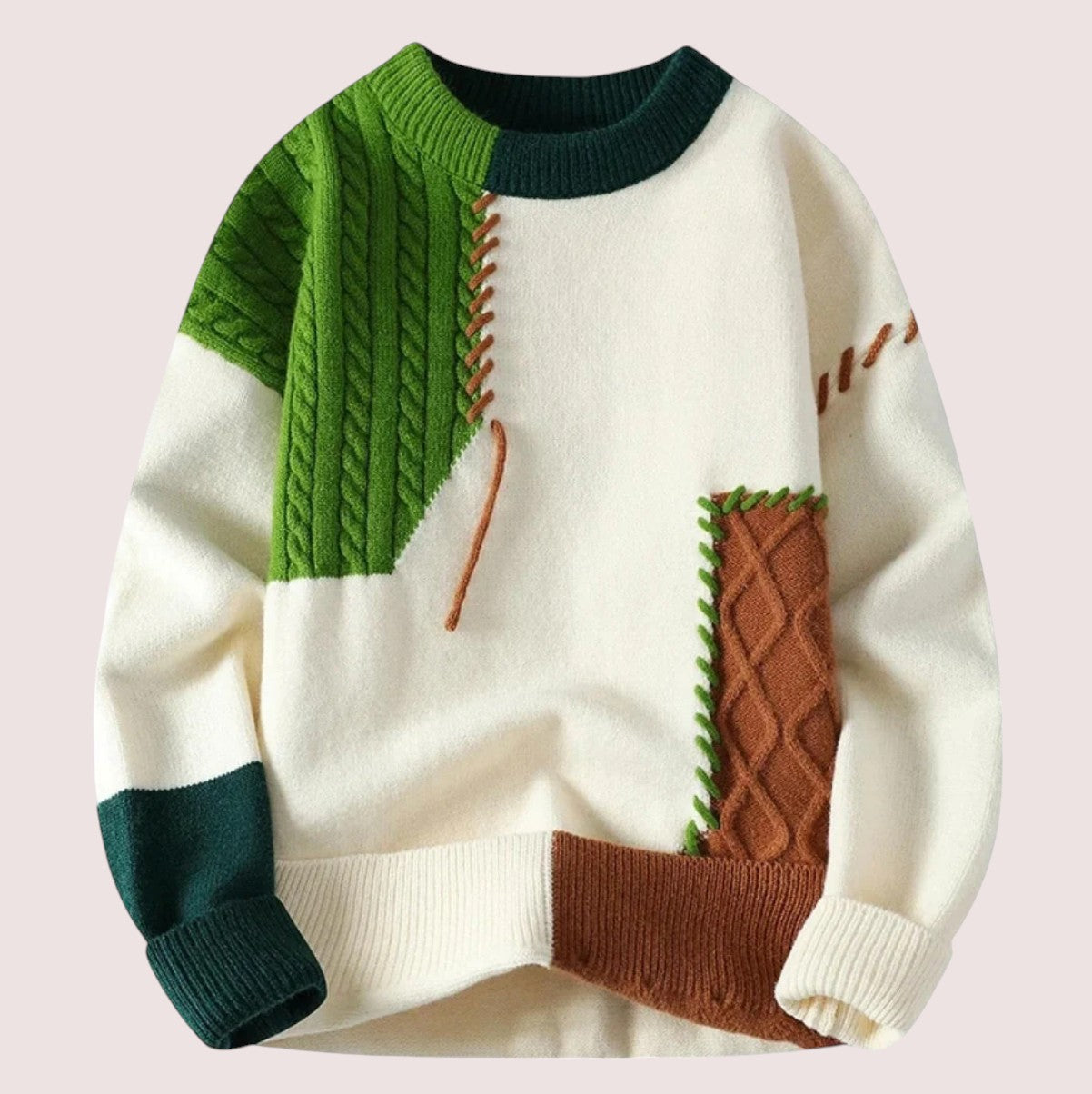 Hedvig™ | Mysig Chic Patchwork Pullover