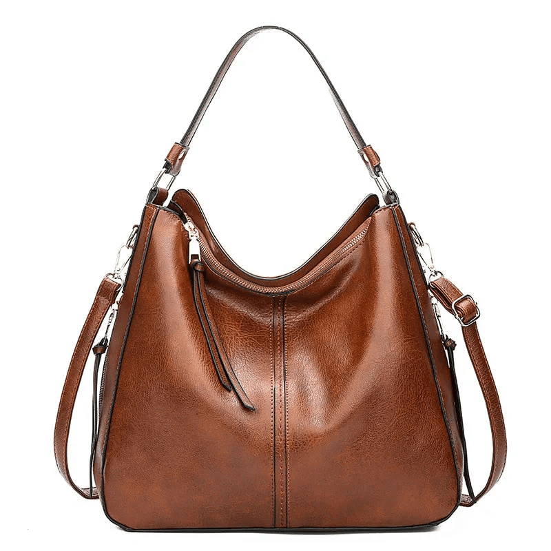 Vintage Leather Bag ’Verona’™ | Elegant väska med stor volym