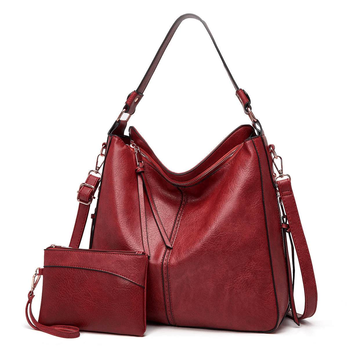 Vintage Leather Bag ’Verona’™ | Elegant väska med stor volym