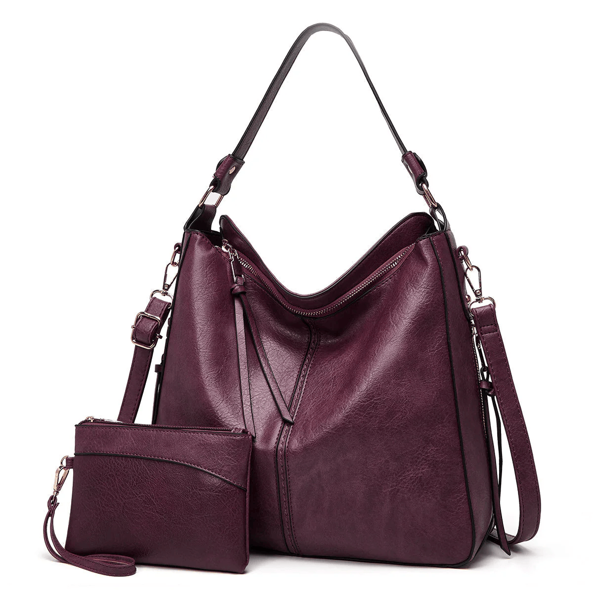 Vintage Leather Bag ’Verona’™ | Elegant väska med stor volym