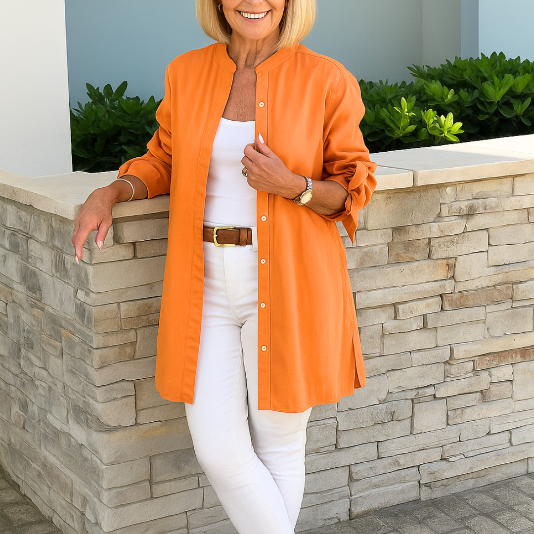 Margaret™ - Elegant Skjortblus Med Rosettärmar
