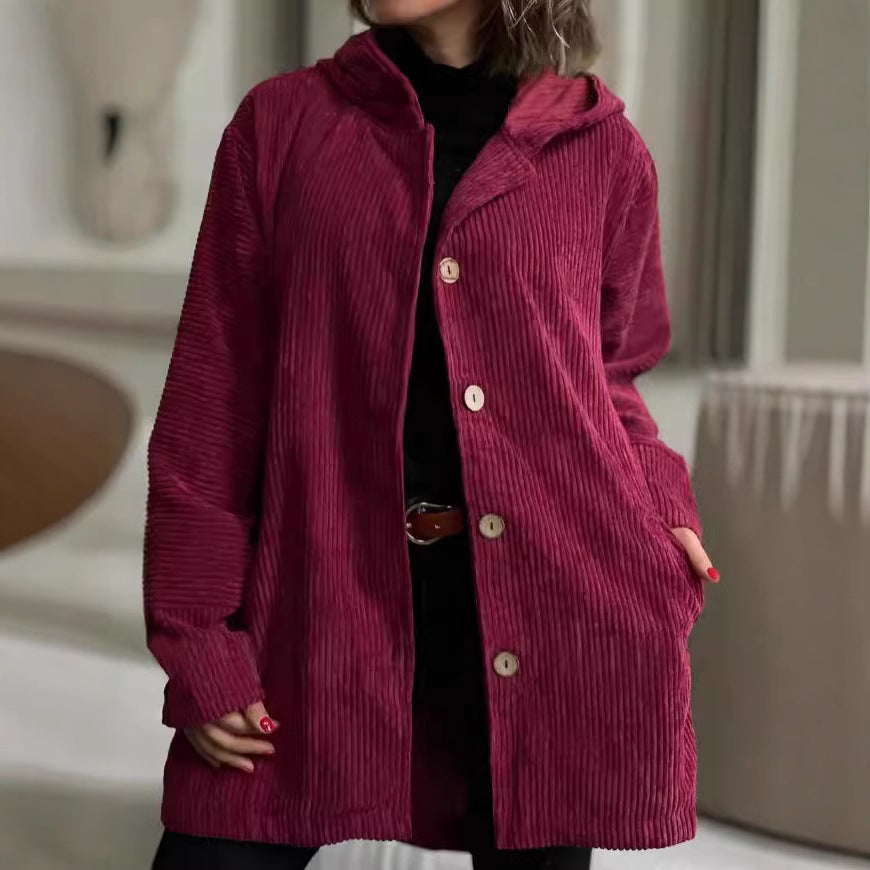 HagaStockholm™ | Corduroy jacka med huva