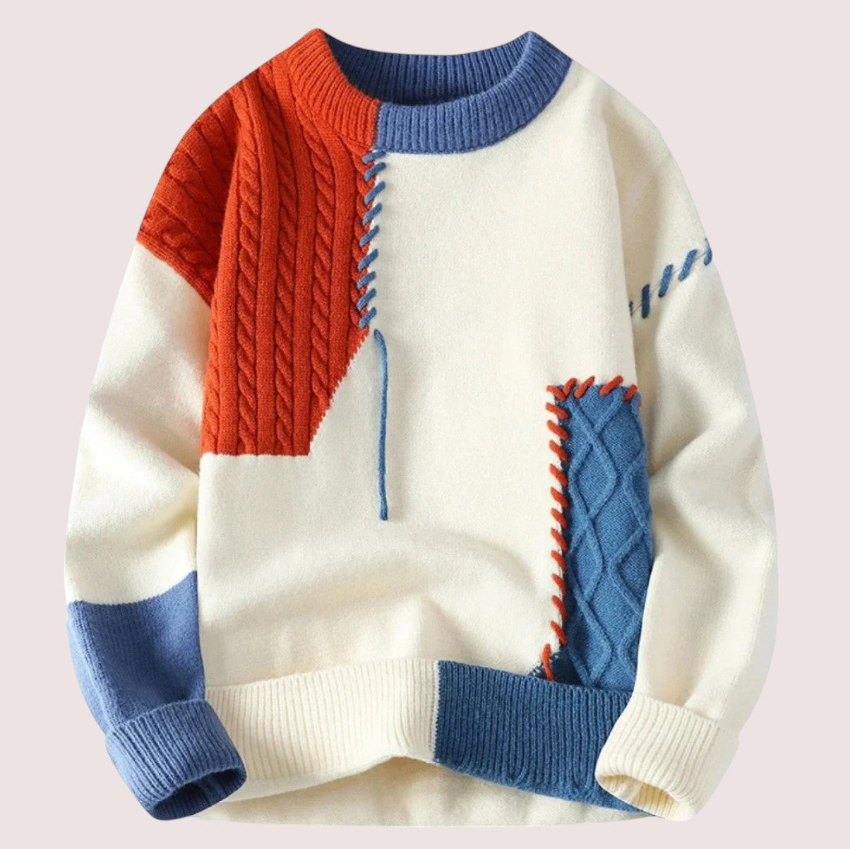 Hedvig™ | Mysig Chic Patchwork Pullover