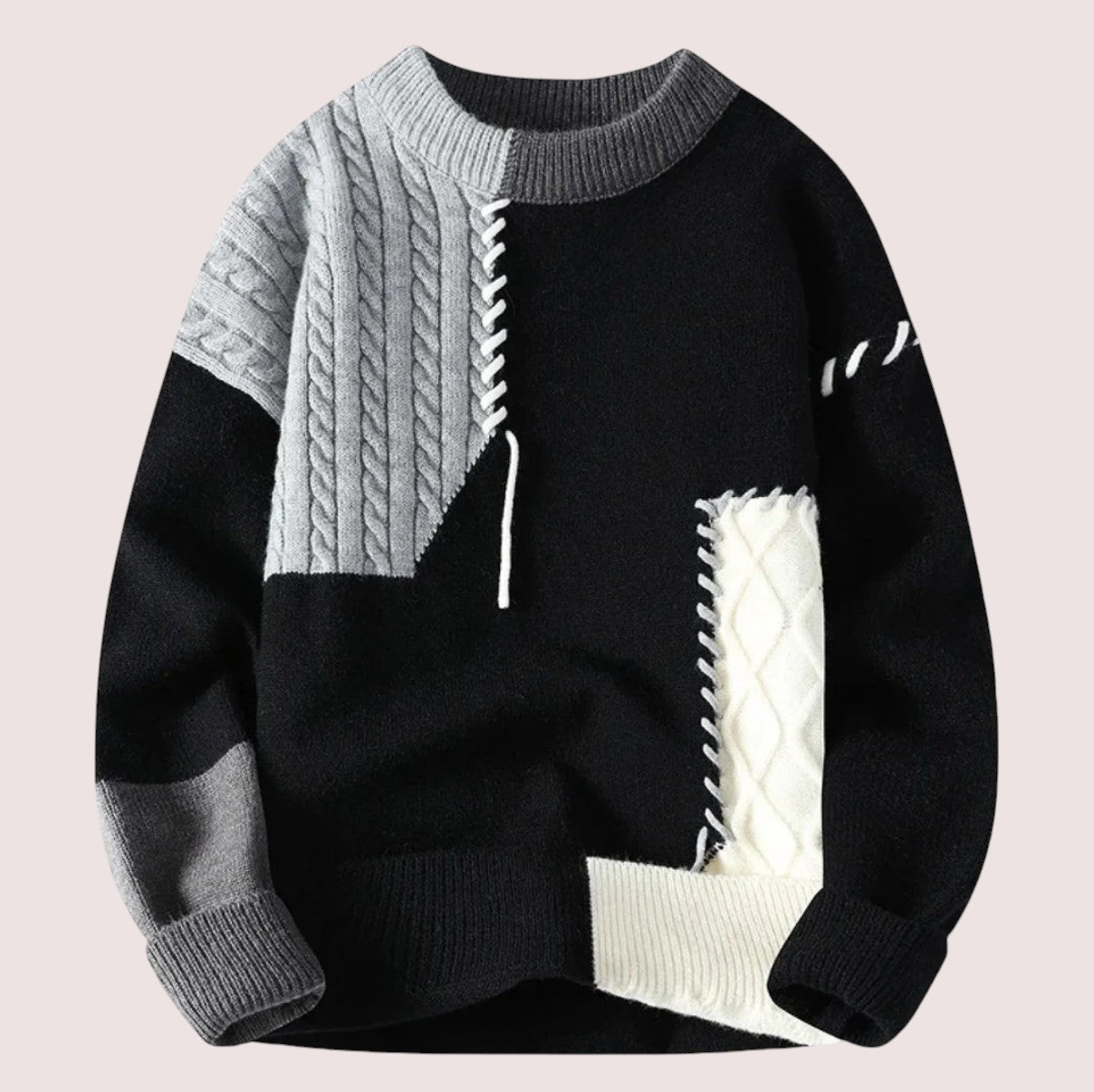 Hedvig™ | Mysig Chic Patchwork Pullover