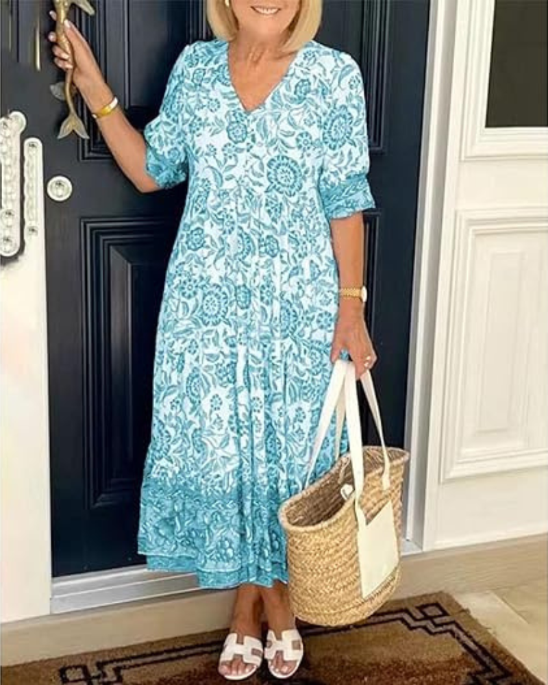 Madalyn™ | Elegant Blommig Klänning för Tidlös Stil