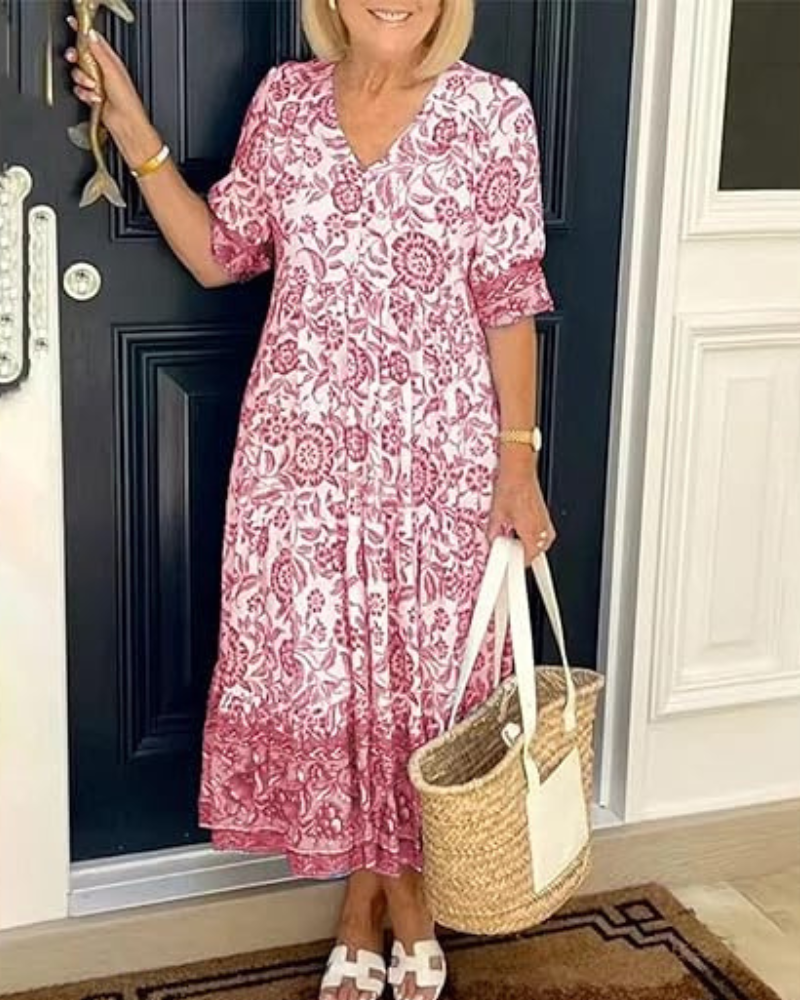 Madalyn™ | Elegant Blommig Klänning för Tidlös Stil
