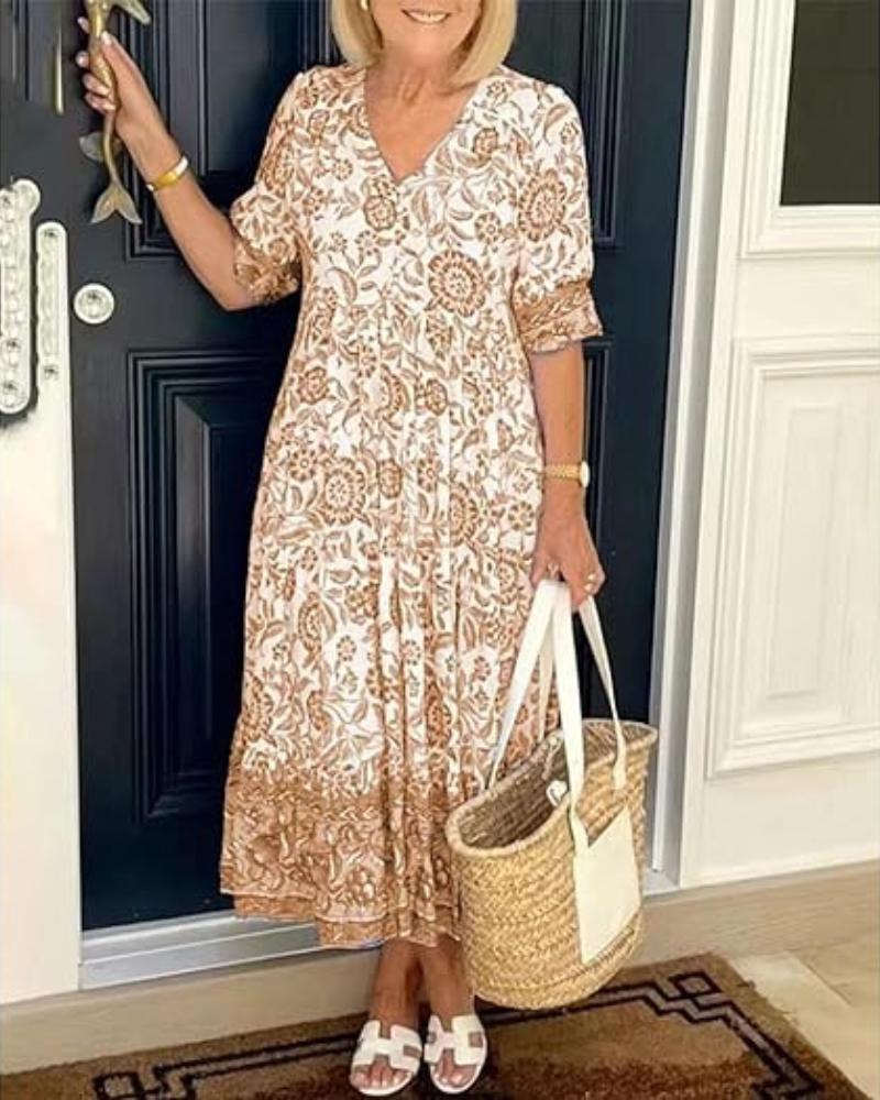 Madalyn™ | Elegant Blommig Klänning för Tidlös Stil