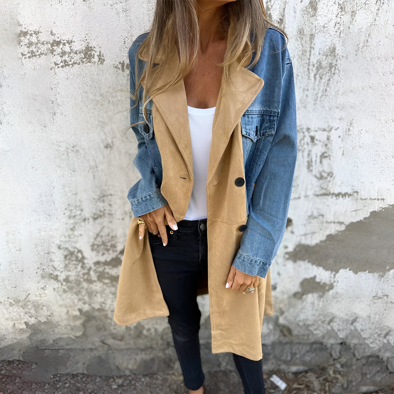 Noé™ | Halvlång Trenchcoat